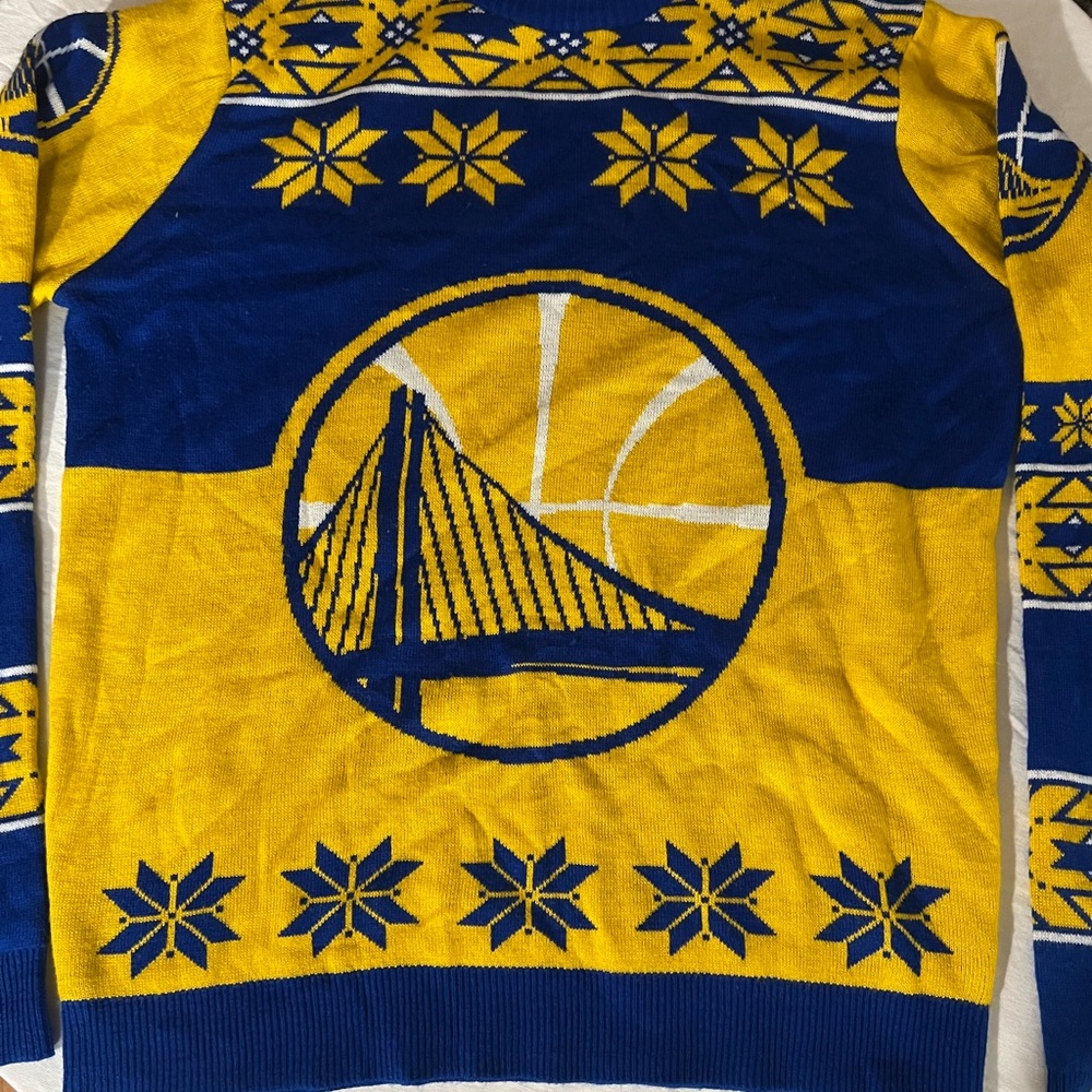 Golden State Warriors Blue and Yellow Sweater